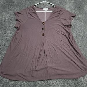 2X Star Vixen pale purple silky top